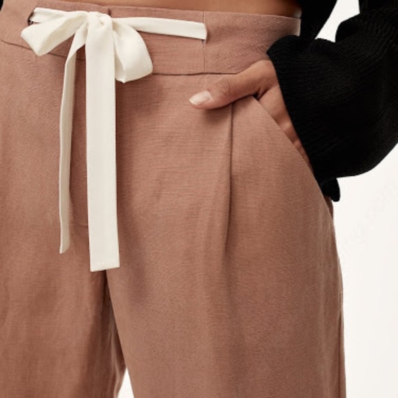 Aritzia Allant linen pants Wilfred pants in Nutmeg - Picture 6 of 16